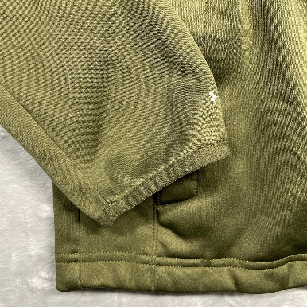 Under Armour ColdGear Infrared Kids Youth Jacket Green Full Zip Athletic Large